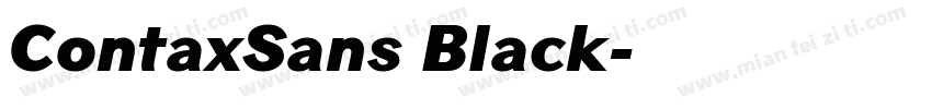 ContaxSans Black字体转换